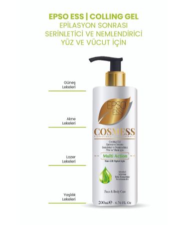 Cosmess Pre and Post Epilation Cooling and Moisturizing Gel 200 ml - Epsoess - Buy Online on GoSupps.com