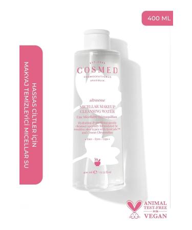 COSMED Ultrasense Micellar Makeup Cleansing Water - Micellar Makeup Cleansing Water for Sensitive Skin 400 ml