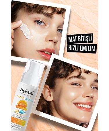 Hylovel Spf 50 Face Sun Cream Oil-Free Sunscreen for Oily Combination Sensitive and Blemished Skin 100ml - Buy Online on GoSupps.com