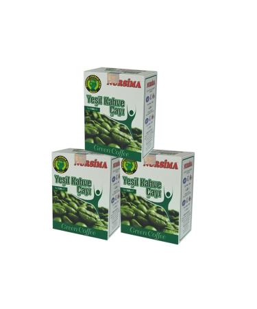 Nursima Green Coffee Herbal Tea Set 3 Pieces X 40 Pieces