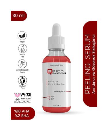Qpieds Solutions Qpied's Solutions Revitalizing and Skin Tone Equalizing Facial Peeling Serum (Aha 10% + Bha 2%) 30ML