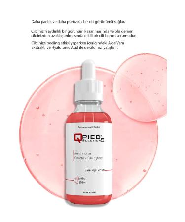 Qpieds Solutions Qpied's Solutions Revitalizing and Skin Tone Equalizing Facial Peeling Serum (Aha 10% + Bha 2%) 30ML - Buy Online on GoSupps.com