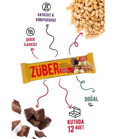 Zuber Peanut and Cocoa Fruit Bar 40g X 12 Pieces - Buy Online on GoSupps.com