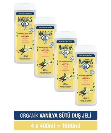 Le Petit Marseillais Vanilla Milk Moisturizing and Nourishing Advantageous Bath and Shower Gel 400ml X4