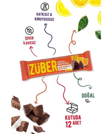 Z ber Cocoa and Orange Fruit Bar 40 Gr X 12 Pieces - Buy Online on GoSupps.com