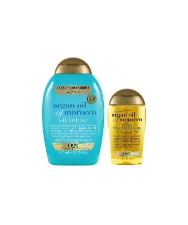OGX Argan Oil Of Morocco Sulfate Free Shampoo 385 ml Oil 100 ml - Buy Online on GoSupps.com