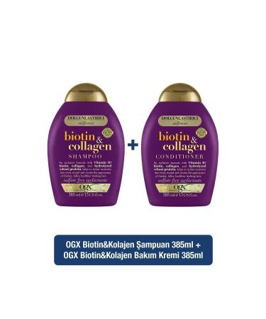 OGX Plumping Biotin & Collagen Sulfate-Free Shampoo + Conditioner 385 ml