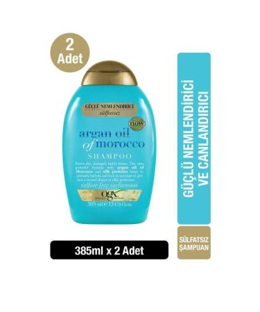 OGX Extra Strong Morocco Argan Oil Morrocco Sulfate Free Shampoo 385 ml X 2 Pieces
