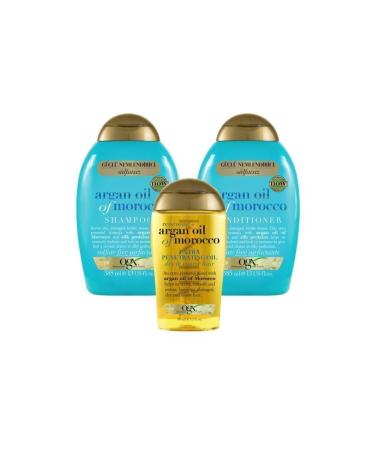 OGX Argan Oil Of Morocco Sulfate-Free Shampoo + Hair Care Conditioner + Argan Oil Of Morocco Hair Care Oil - Buy Online on GoSupps.com