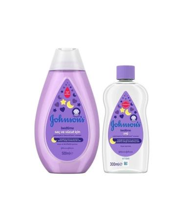 Johnson's Bedtime Hair and Body Shampoo 500 ml Bedtime Oil 300 ml - Buy Online on GoSupps.com