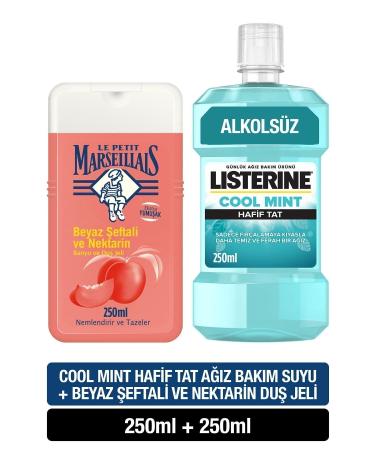 Le Petit Marseillais White Peach And Nectarine Shower Gel 250ml Listerine Cool Mint Light Flavor 250ml