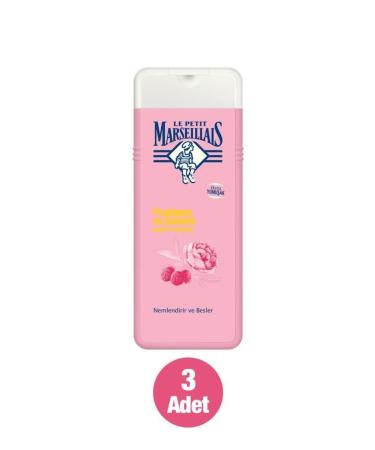 Le Petit Marseillais Raspberry and Peony Shower Gel 400 ml X 3 Pcs - Buy Online on GoSupps.com