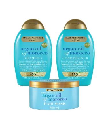OGX Moisturizing Argan Oil Of Morocco Sulfate Free Shampoo Sulfate Free Conditioner Hair Mask - Buy Online on GoSupps.com