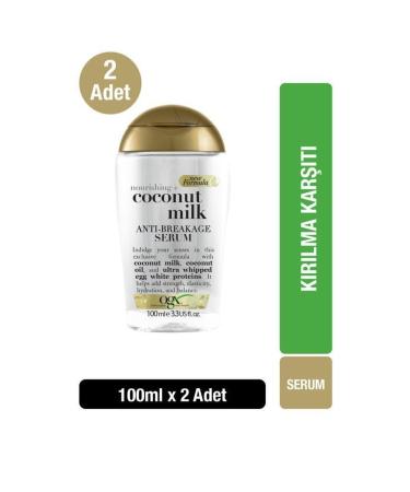 OGX Nourishing and Anti-Breakage Sulfate-Free Coconut Milk Serum 100 ml X2