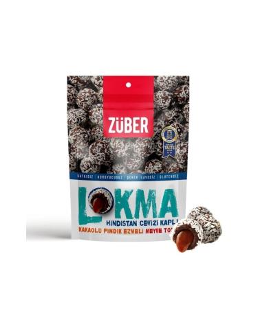 Zuber Lokma Coconut Coated Cocoa Hazelnut Paste Fruit Ball 96g X 6 Pack - Buy Online on GoSupps.com