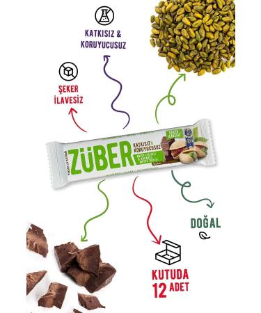 Z ber Fruit Bar with Pistachio and Cocoa 40g X 12 Pieces - Buy Online on GoSupps.com