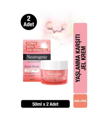 Neutrogena Bright Boost Anti-Aging Gel Cream 50 Ml X2