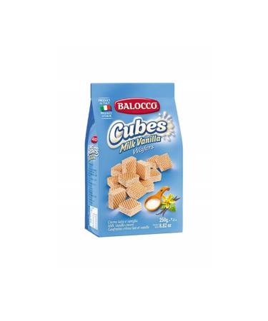 Balocco Cubes Milk Vanilla Wafers 250 Gr