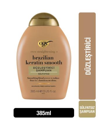 OGX Straightening Brazilian Keratin Smooth Sulfate-Free Shampoo 385 ml