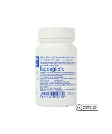 Pure Encapsulations Vitamin B12 1000 Mcg 60 Capsules - Buy Online on GoSupps.com