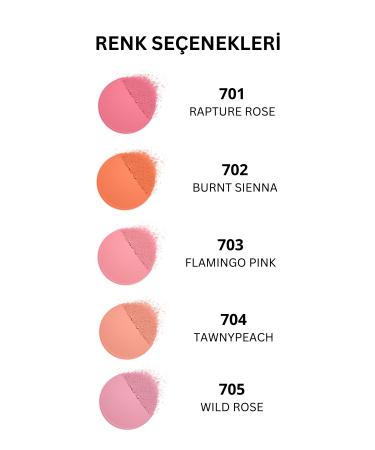 REVA Superfine Blusher Tawny Peach - Superfine Powder Blush 7.5 gr - No: 704 - Vegan & Clean Content - Buy Online on GoSupps.com