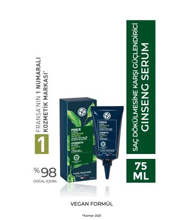 Yves Rocher Anti-Hair Loss (Anti-Chute) Strengthening Ginseng Serum - Vegan-75 ml