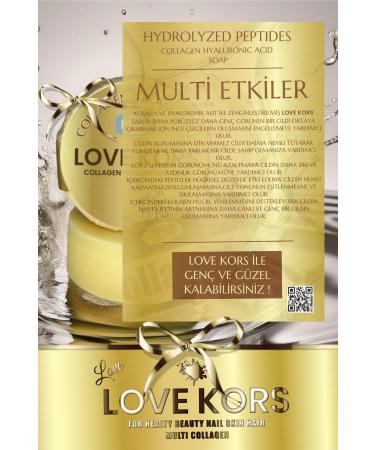Love Kors for healty beauty nail skin hair mult Collagen Peptides Hyaluronic Acid Repair.moisturizing Soap - Buy Online on GoSupps.com