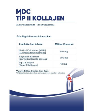 MDC Type 2 Collagen 30 Tablets (TYPE 2 COLLAGEN MSM AKG NL K) - Buy Online on GoSupps.com