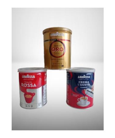 LavAzza Triple Set Qualita oro Rossa Crema e Gusto 250 gr Filter Tin Box - Buy Online on GoSupps.com