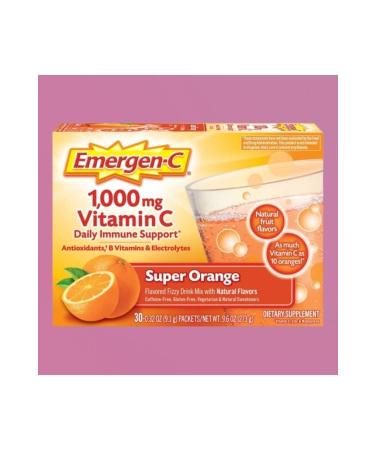 EMERGENCY Emergen-c Vitamin C Drink Mix - Super Orange - 30ct 1000mg