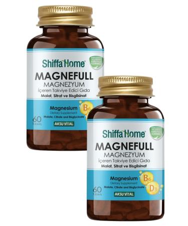 Shiffa Home Magnefull Magnesium Malate Citrate Bisglycinate 60 Tablets X 2 Pieces