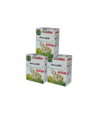 Nursima Hg neyli 3-Piece Set Ginger Tea 40 Filtering Bags (3 X 40 Filtering Bags)