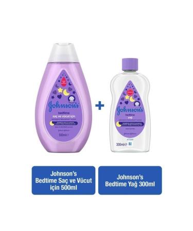 Johnson's Bedtime Hair and Body Shampoo 500 ml Bedtime Oil 300 ml