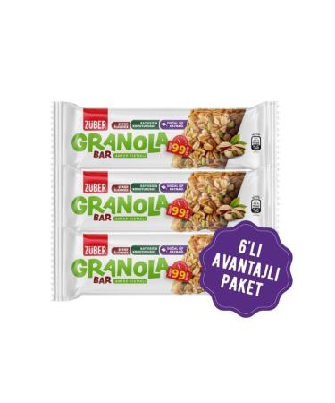 Z ber Granola Bar with Pistachio 25g X 6 Pieces