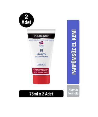 Neutrogena Norwegian Formula Hand Cream Unscented 75 ml X 2 Pcs