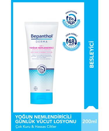 Bepanthol Derma Daily Intensive Moisturizing Body Care Lotion 200 ml L Very Dry and Sensitive Skin