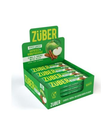 Zuber Fruit Bar with Apple and Cinnamon 40g X 12 Pieces
