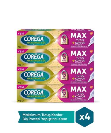 Corega Pillow Comfort Denture Adhesive Cream x 4 Pcs
