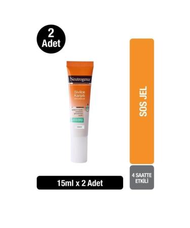 Neutrogena Visibly Clear Anti-Acne Sauce Fast Acting Acne Gel 15ml X2