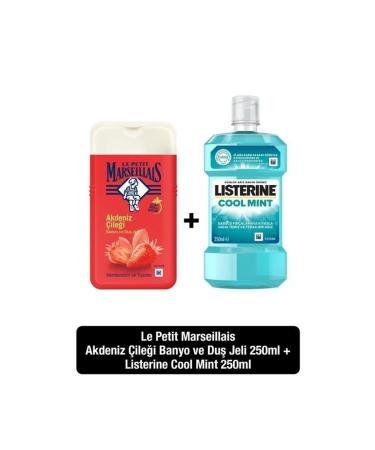 Le Petit Marseillais Mediterranean Strawberry Shower Gel 250 ml Listerine Cool Mint Mouthwash 250 ml