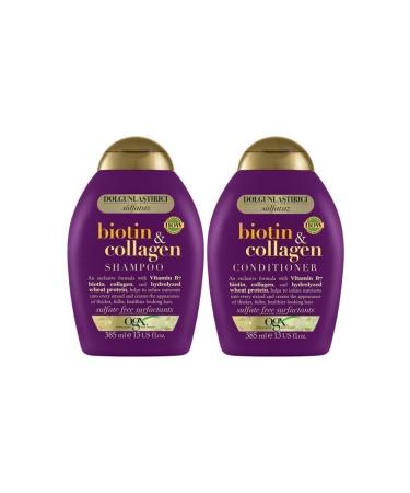 OGX Plumping Biotin & Collagen Shampoo 385ml + Plumping Biotin & Collagen Care Cream 385m - Buy Online on GoSupps.com