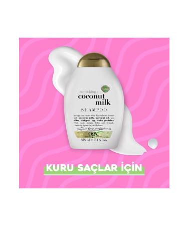 OGX Nourishing Coconut Milk Sulfate-Free Shampoo 385 ml - Buy Online on GoSupps.com
