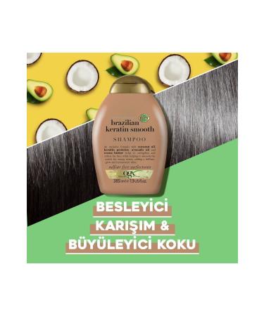 OGX Straightening Brazilian Keratin Smooth Sulfate-Free Shampoo 385 ml - Buy Online on GoSupps.com