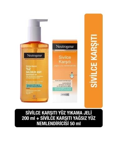 Neutrogena Anti-Acne Oil-Free Cleansing Gel 150 ml Oil-Free Moisturizer 50 ml