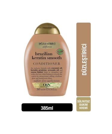 OGX Straightening Brazilian Keratin Smooth Sulfate-Free Hair Care Cream 385 ml - Buy Online on GoSupps.com