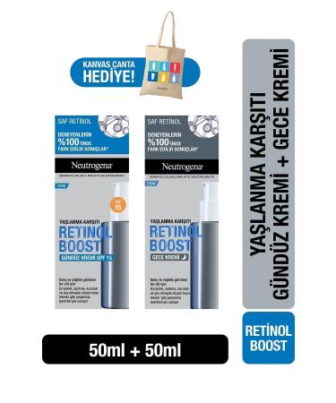 Neutrogena Retinol Boost Anti-Wrinkle Day Cream Antiaging + Retinol Boost Night Cream Gift Bag