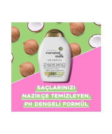 OGX Nourishing Coconut Milk Sulfate-Free Shampoo 385 ml - Buy Online on GoSupps.com