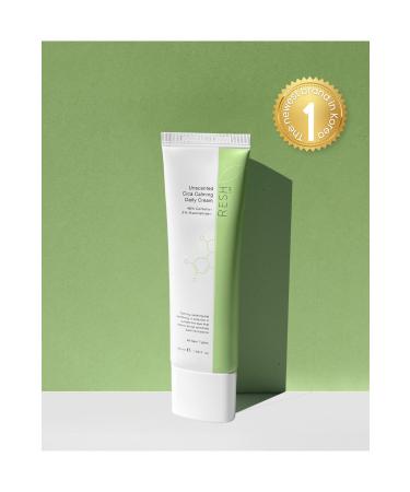 RESH LAB Unscented Cica Calming Daily Cream - Vegan Herbal Moisturizing Cream 50ml