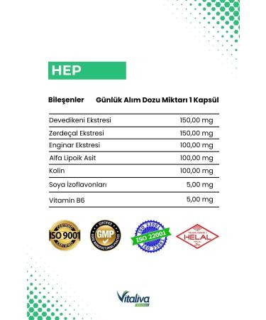 Vitaliva Vitamins HEP Milk Thistle Artichoke Turmeric Alpha Lipoic Acid Soy Isoflavones and Choline - Buy Online on GoSupps.com