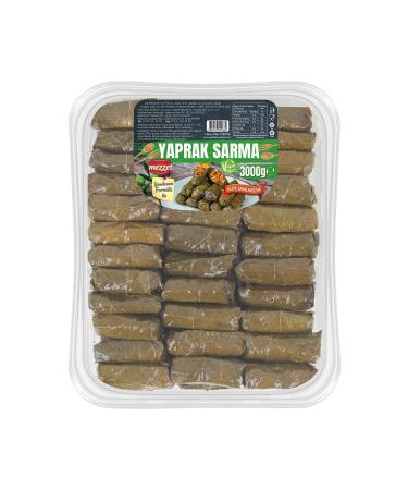 Mezzet Vegan Preservative-Free 3000 grams of Stuffed Grape Leaves with Tomato Paste